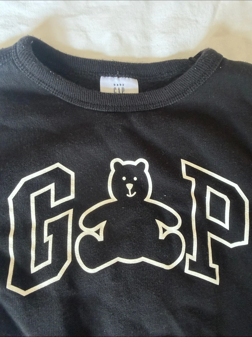 GAP Black Kids Sweatshirt with Teddy Graphic